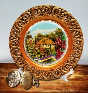 Сувенірна тарілка Україна Тарілка + підставка 60085974 фото