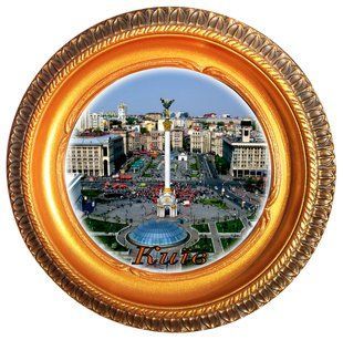 Сувенірна тарілка Київ діаметр 11см 60086142 фото