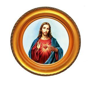 Декоративні тарілки Ісус (диптих) сувенірні тарілки на стіну декор інтер'єру 043 фото
